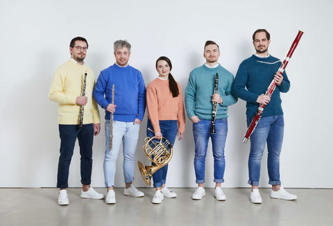 Photo illustrating a concert - event Czech Chamber Music Society Belfiato Quintet