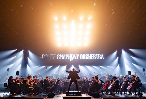 Photo illustrating a concert - event  Police Symphony Orchestra at Rudolfinum