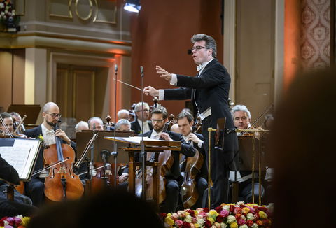 Photo illustrating a concert - event Czech Philharmonic Jakub Hrůša