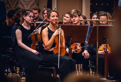 Photo illustrating a concert - event Dvořák Prague Festival Czech Philharmonic Youth Orchestra