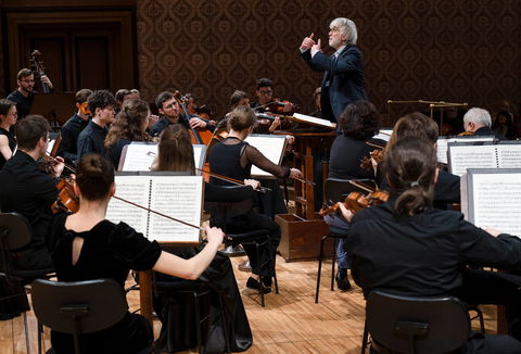 Photo illustrating a concert - event Czech Philharmonic Giovanni Antonini