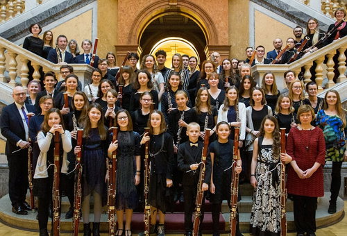 Photo illustrating a concert - event The Festive Concert of Double-Reed Instruments Czech Double Reed Society