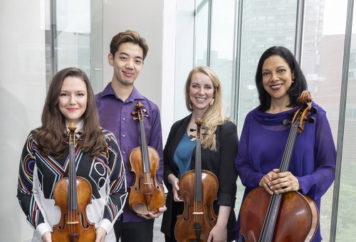 Photo illustrating a concert - event Juilliard String Quartet Czech Chamber Music Society
