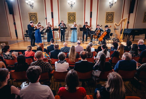Photo illustrating a concert - event  Concert by members of the Orchestral Academy