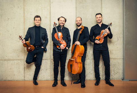 Photo illustrating a concert - event Czech Chamber Music Society Pavel Bořkovec Quartet