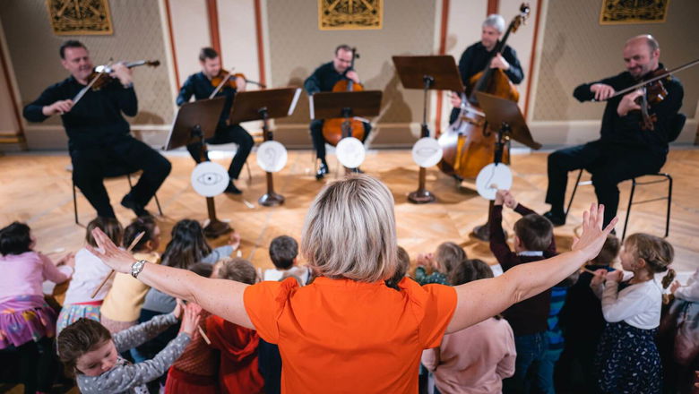 Photo illustrating the event The Little Rudolfinum • String Sweets
