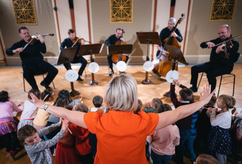 Photo illustrating a concert - event The Little Rudolfinum • String Sweets