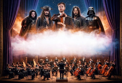 Photo illustrating a concert - event Prague Film Orchestra Film Concert