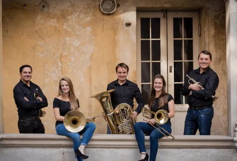 Photo illustrating a concert - event Czech Chamber Music Society  PBtet Brass Quintet