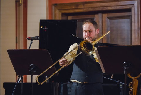 Photo illustrating a concert - event The Little Rudolfinum • The Animals and the Robbers Made of Brass
