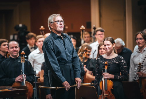 Photo illustrating a concert - event  Concert of the Joint Orchestra of Music School Pupils and Musicians of the Czech Philharmonic