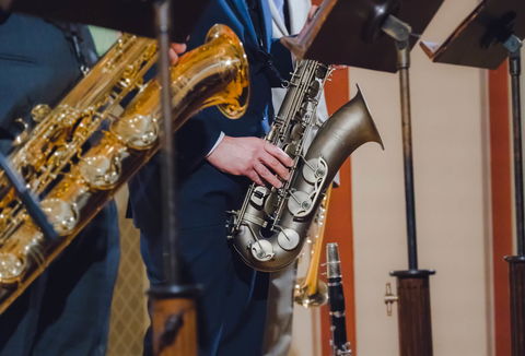 Photo illustrating a concert - event Czech Chamber Music Society Czech Saxophone Quartet