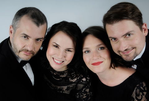 Photo illustrating a concert - event Czech Chamber Music Society Škampa Quartet