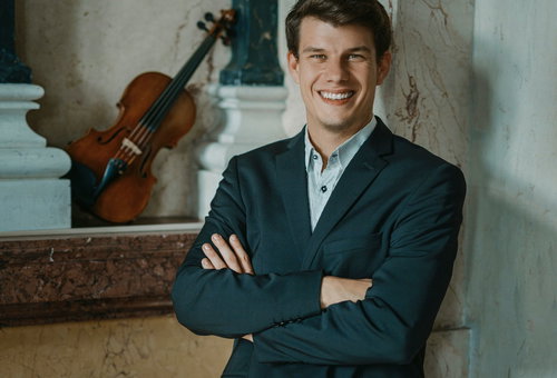 Photo illustrating a concert - event Jan Mráček Prague Philharmonia