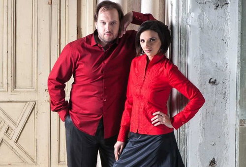 Photo illustrating a concert - event Violoncello & Guitar Across the Centuries Petr Nouzovský and Miriam Rodriguez Brüllová
