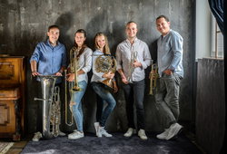 Photo illustrating a concert - event Czech Chamber Music Society • PBtet Brass Quintet