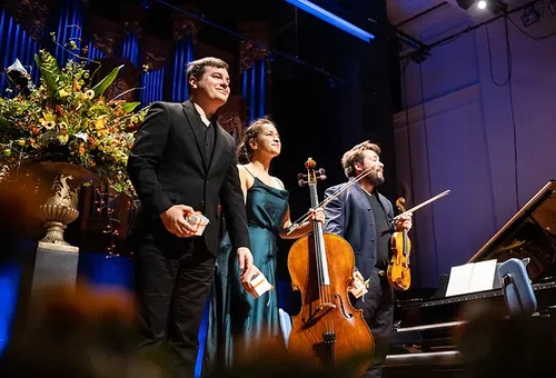 Photo illustrating a concert - event Trio Bohémo Czech Chamber Music Society