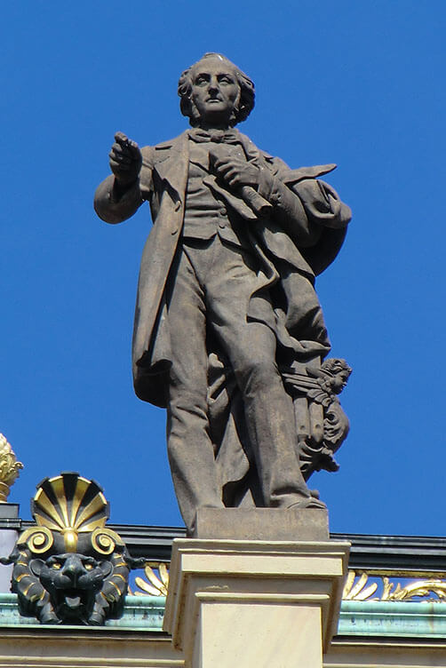 Socha Felixe Mendelssohna-Bartholdyho na atice Rudolfina