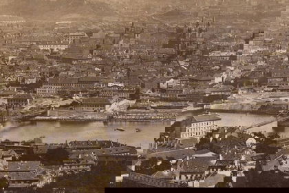 Pohled na staroměstský břeh v roce 1872