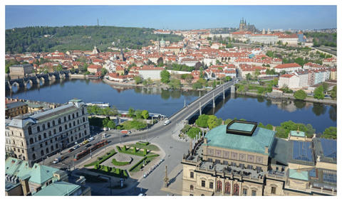Vizualizace terasy na střeše Rudolfina
