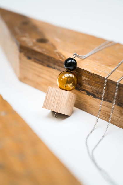 Snowman - pendant on a necklace