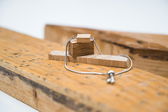 Bracelet with wooden pendant